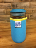 Eco Insulator™ - Jelly Jar - Reversible (Hot Pink / Bright Blue with Yellow Binding & Stitching)