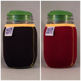 Eco Insulator™ - Pint - Reversible (Black / Burgundy with Gold Binding & Stitching)