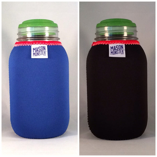 Eco Insulator™ - Quart - Reversible (Blue / Black with Red Binding & White Stitching)