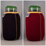 Eco Insulator™ - Quart - Reversible (Black / Burgundy with Gold Binding & Stitching)