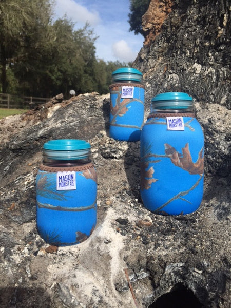 Eco Insulator™ - Quart - Reversible (Pink & Blue CAMO with Brown Binding & Stitching)