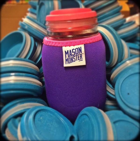 Eco Insulator™ - Quart - Reversible (Black / Purple with Hot Pink Binding & Stitching)