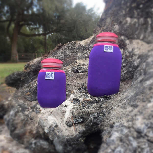 Eco Insulator™ - Quart - Reversible (Black / Purple with Hot Pink Binding & Stitching)